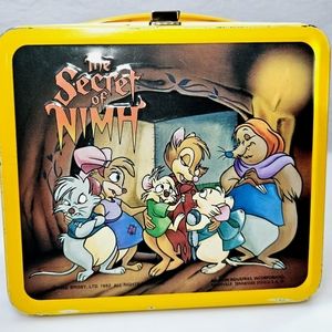 🤘RAD🤘1982 The Secret of Nimh Metal Lunchbox & Thermos